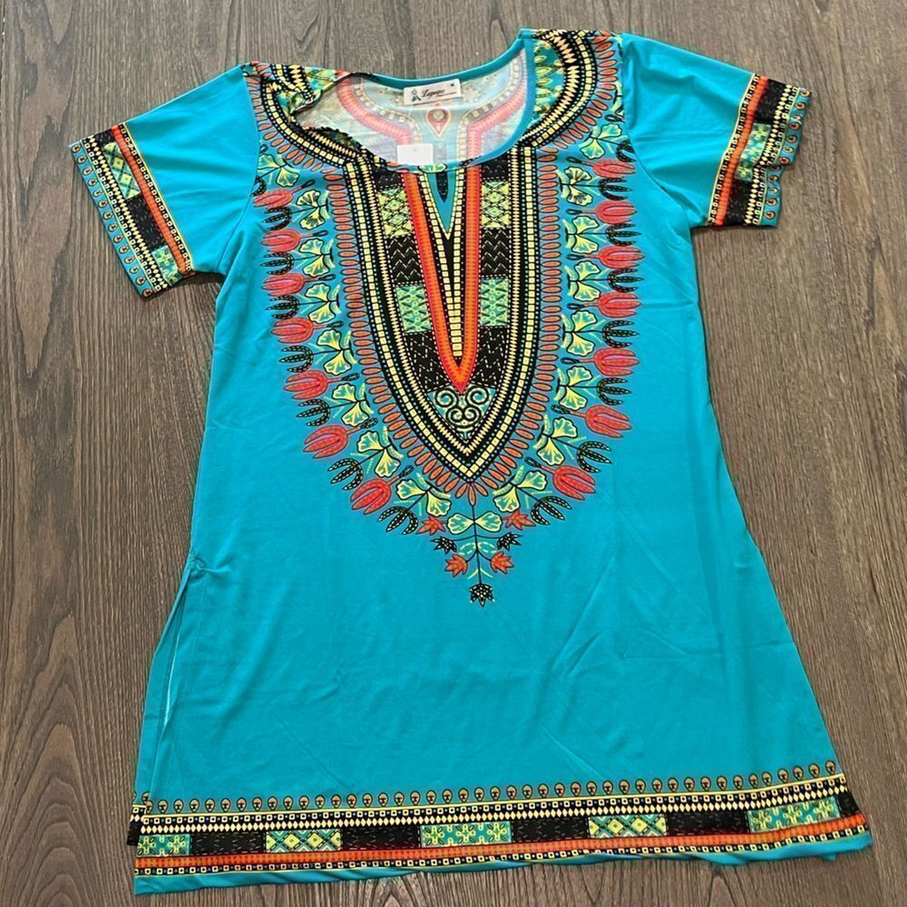 NWT Lapogee Worldover Dashiki Kameez Tunic KaftanSize M